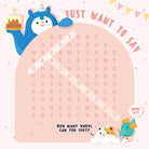 LOKAMADE Postcard MSP117:Word Search Happy Birthda Default Title