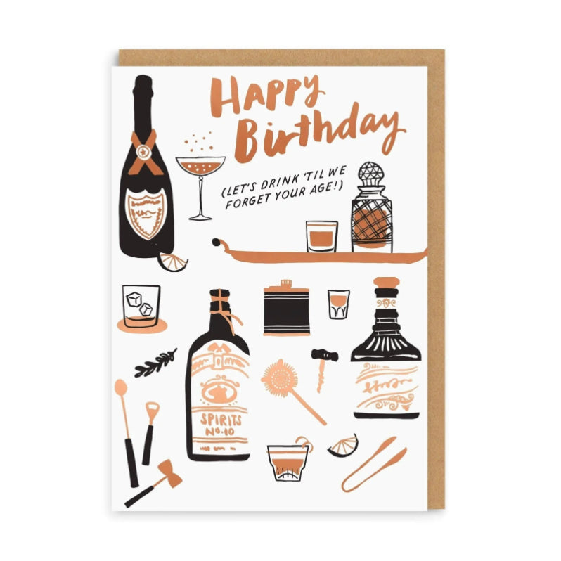 OHH DEER Card Drink To Forget
