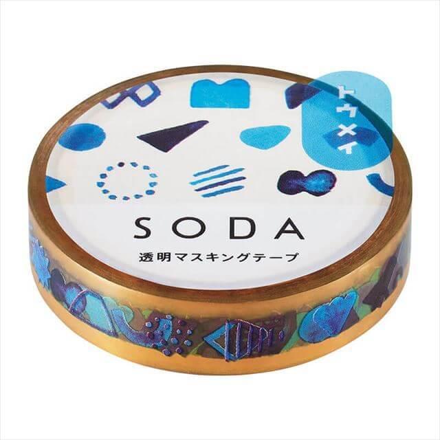 KING JIM SODA Transparent Masking Tape 10mm Shape