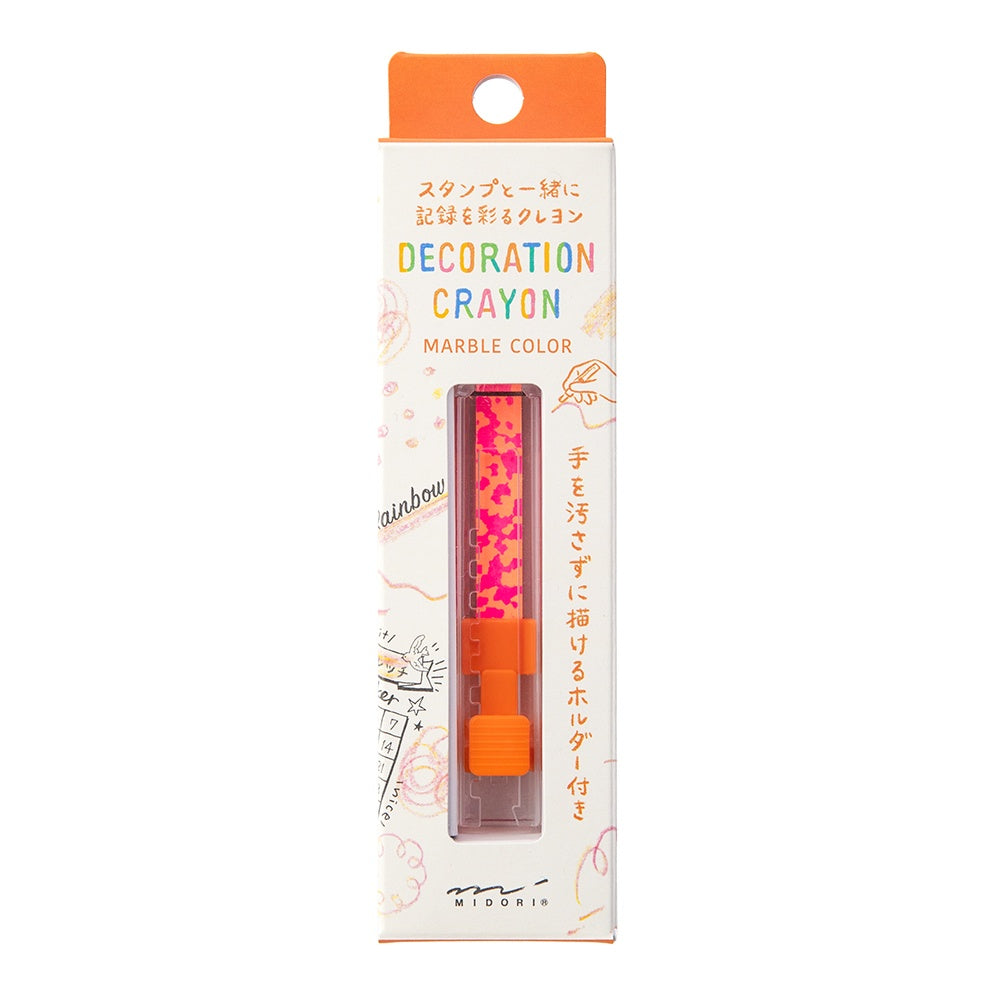 MIDORI Decoration Crayon Pink/Orange