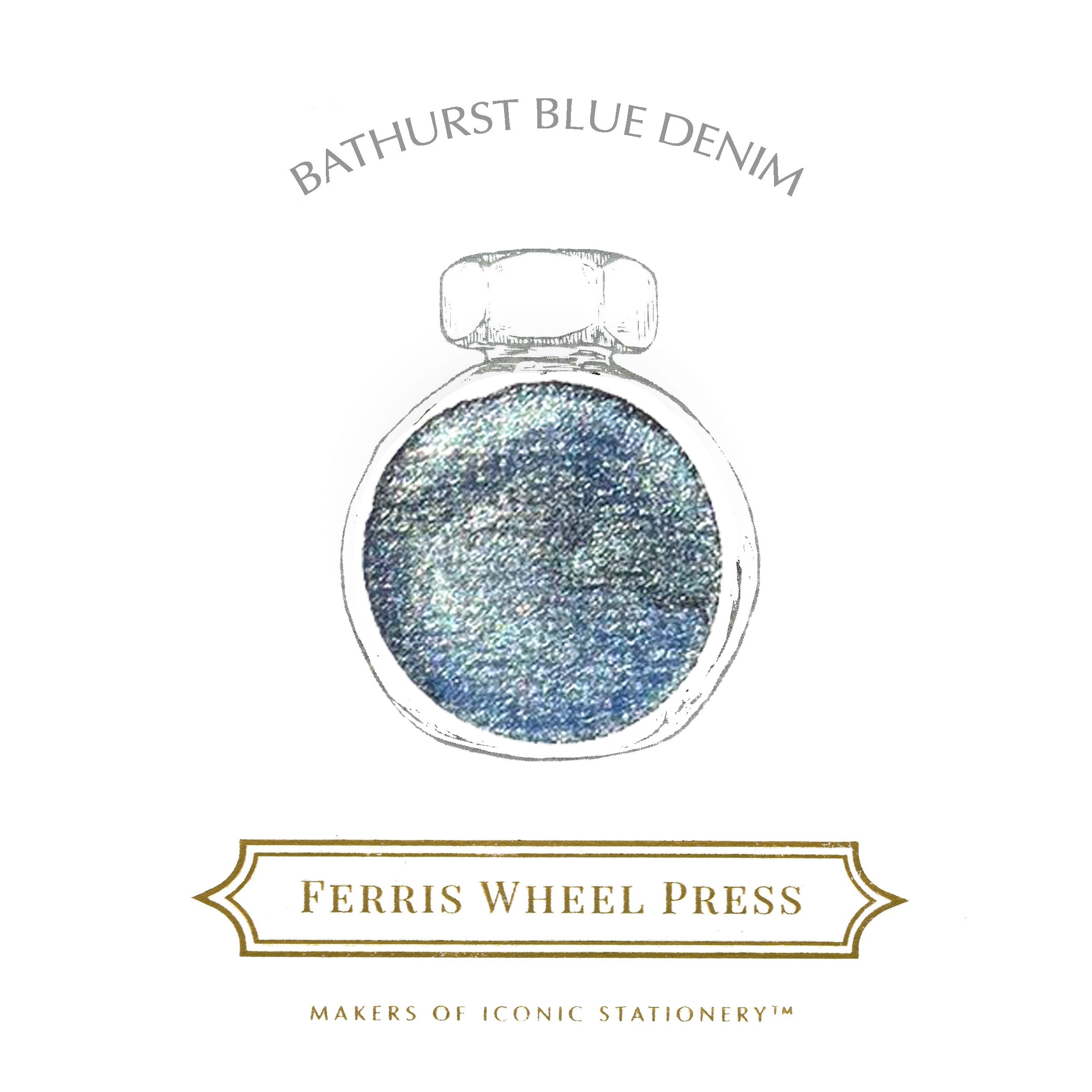 FERRIS WHEEL PRESS Fountain Pen Ink 38ml Bathurst Blue Denim Default Title