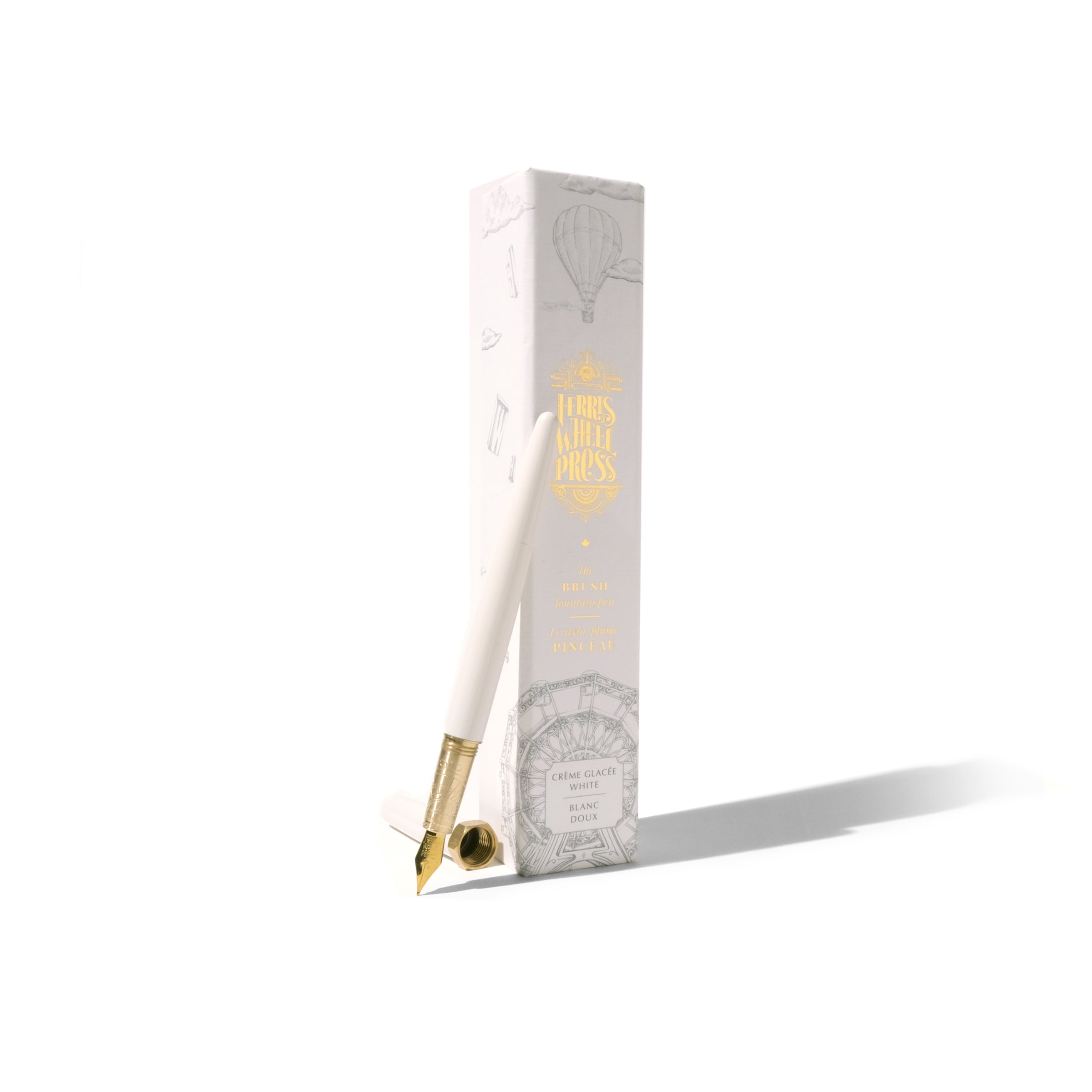 FERRIS WHEEL PRESS Brush Gold Plated Nib Fountain Pen-F Creme Glacee Default Title