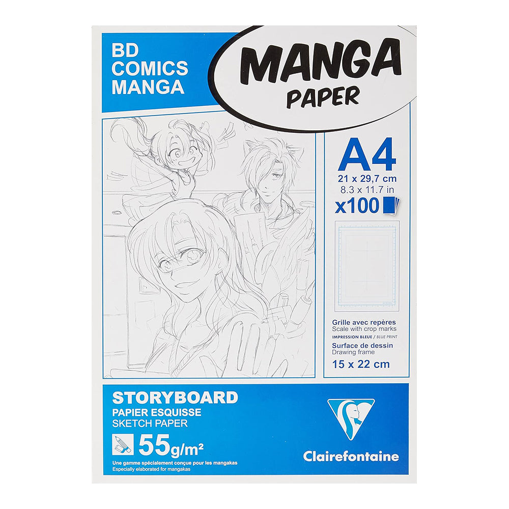 CLAIREFONTAINE Manga Storyboard Pad B4 55g 100s Basic