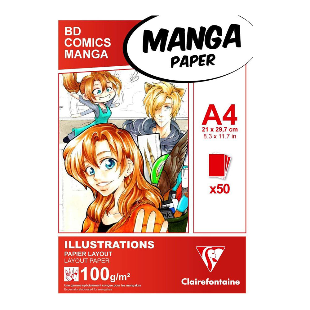 CLAIREFONTAINE Manga Illustrations Layout Pad A4 100g 50s