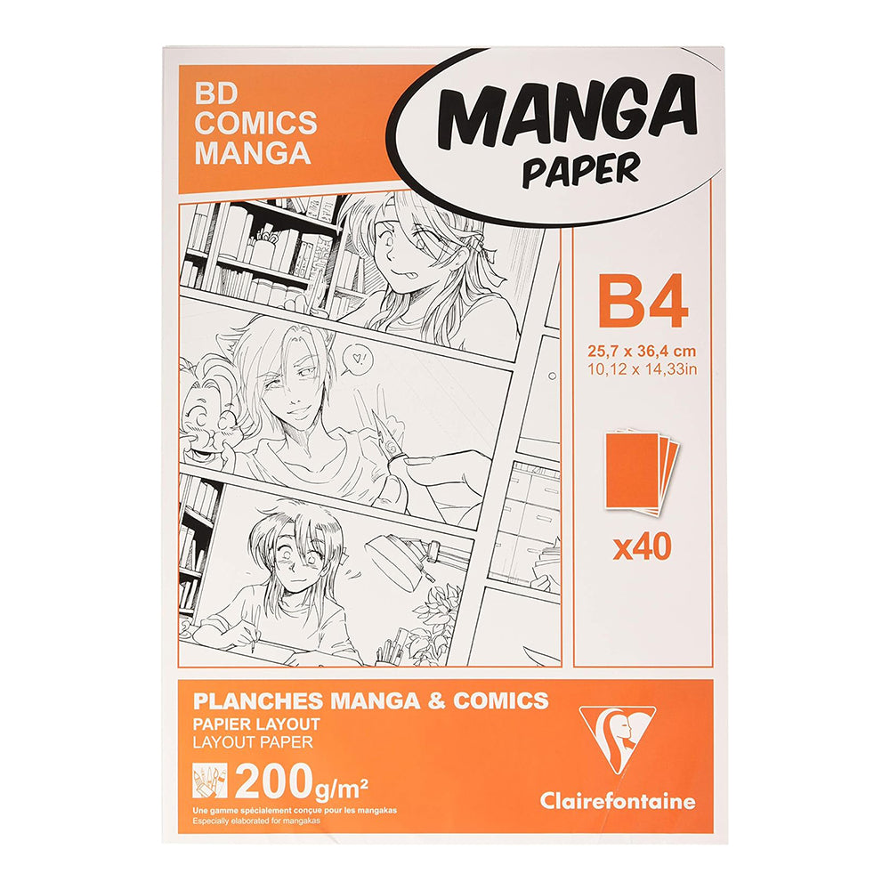 CLAIREFONTAINE Manga Bleedproof Layout Pad B4 200g 40s