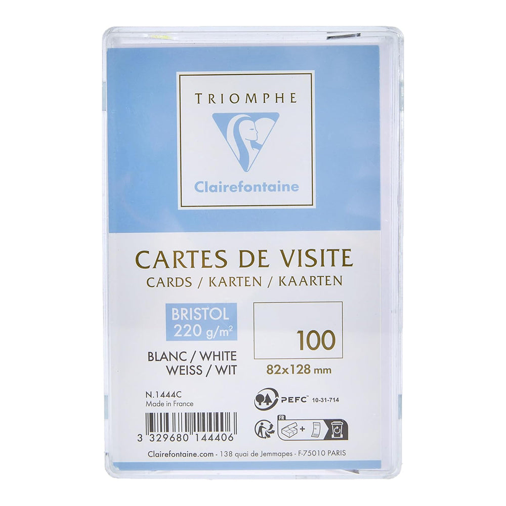 CLAIREFONTAINE Triomphe Bristol Card 82x128mm 220g Box of 100