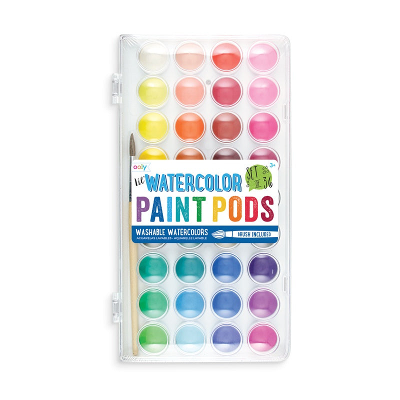 OOLY Lil Watercolor Paint Pods & Brush 37s 1227920