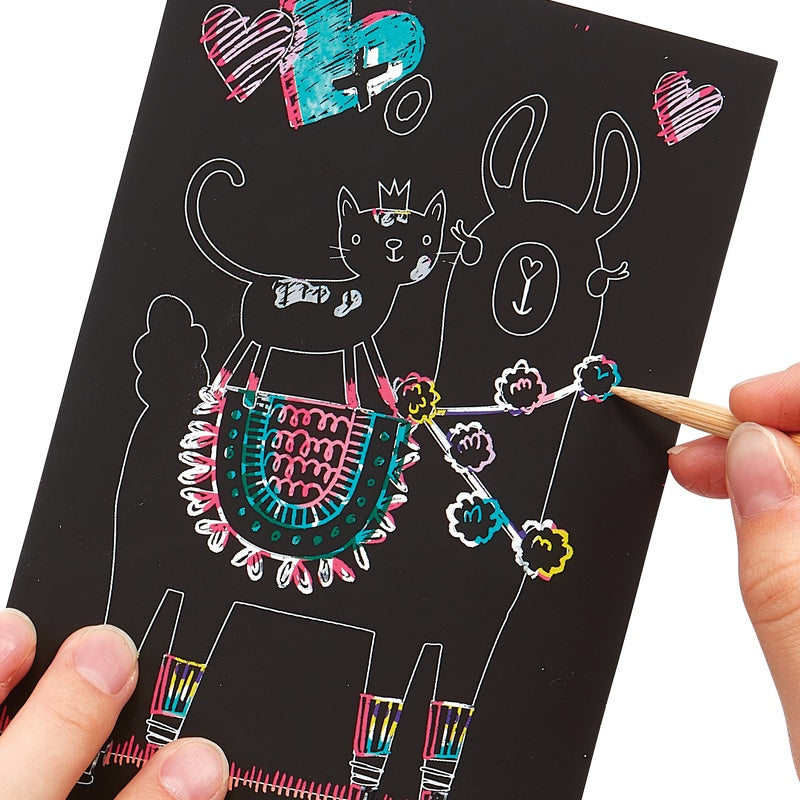 OOLY Mini Scratch & Scribble Art Kit-Fun Friends 1227935
