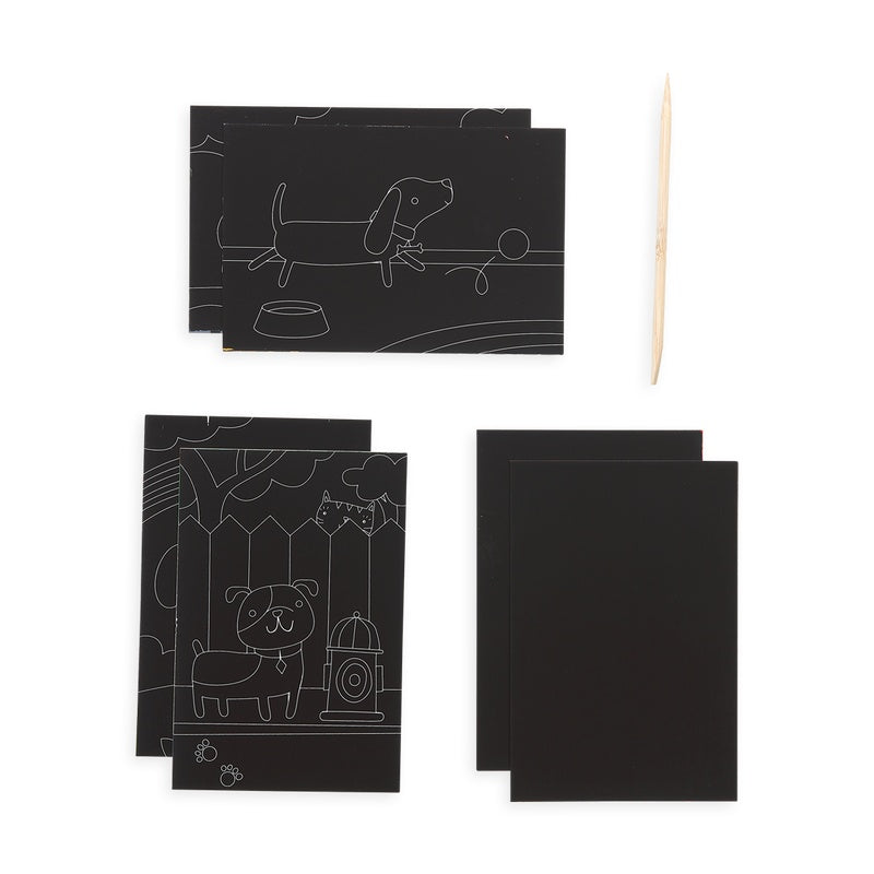 OOLY Mini Scratch & Scribble Art Kit-Playful Pups 1227936