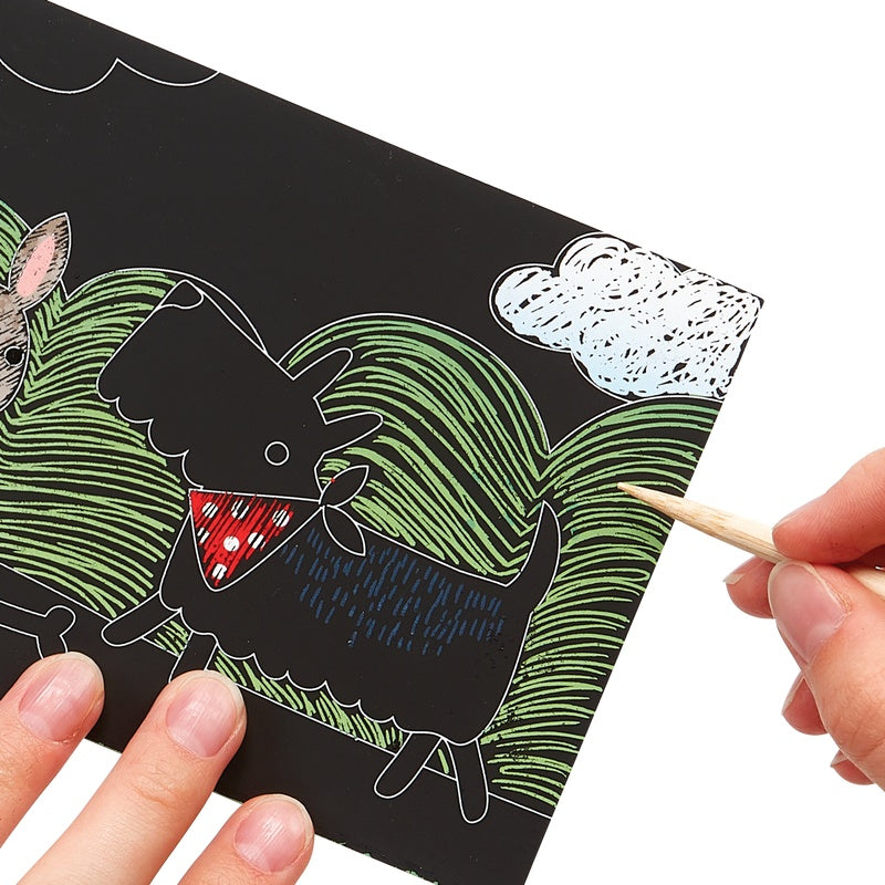 OOLY Mini Scratch & Scribble Art Kit-Playful Pups 1227936