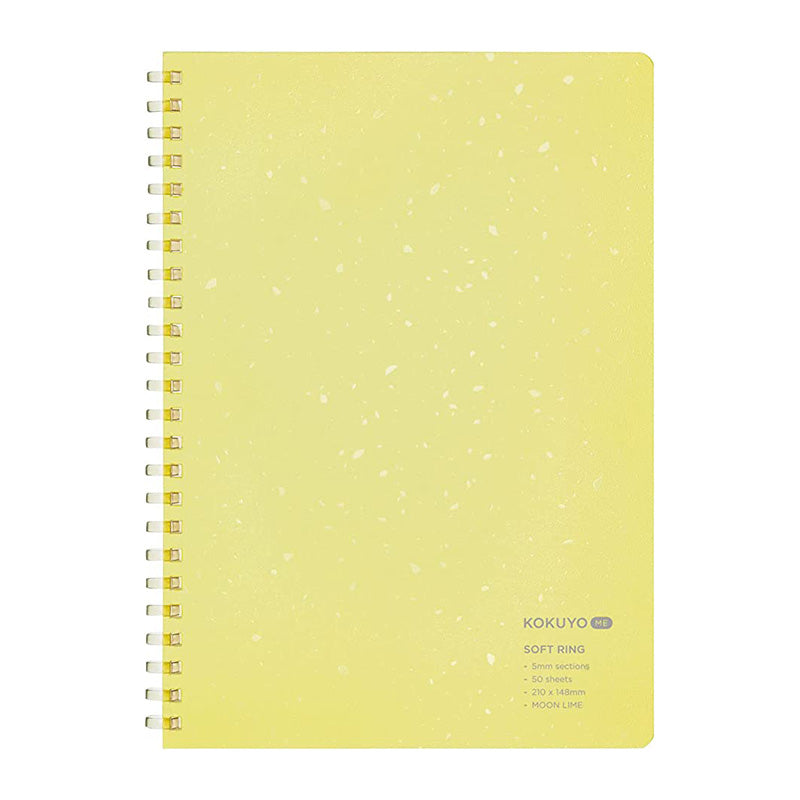 KOKUYO ME Soft Ring Notebook A5 5mm Grid 50s Moon Lime Default Title