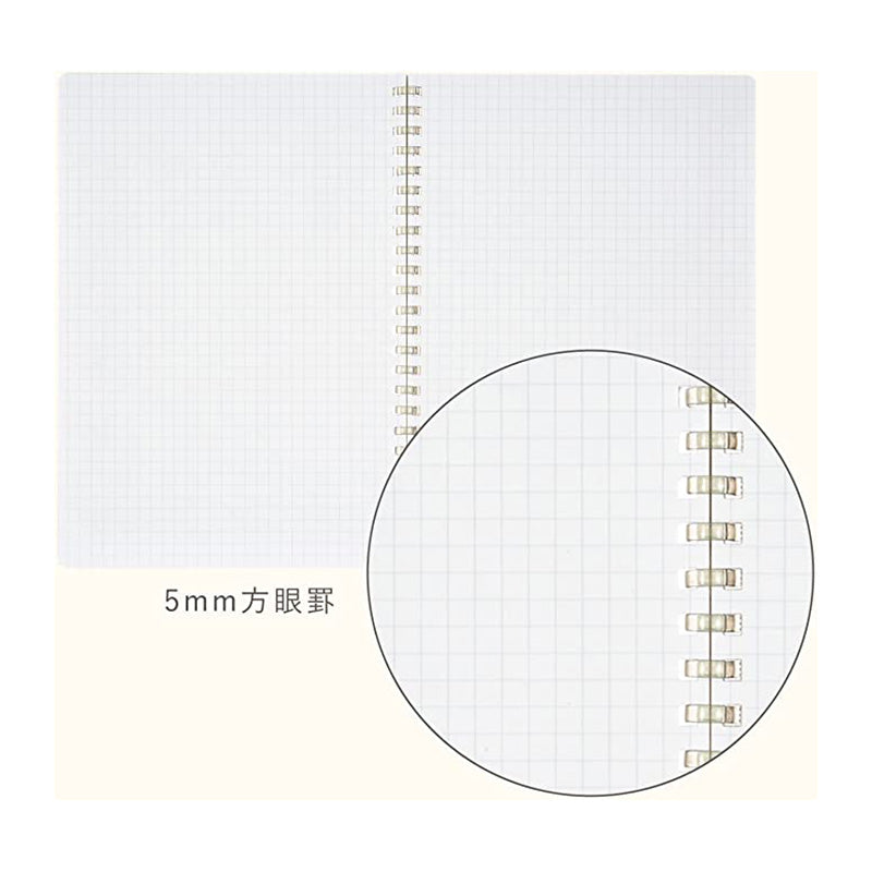 KOKUYO ME Soft Ring Notebook A5 5mm Grid 50s Moon Lime Default Title