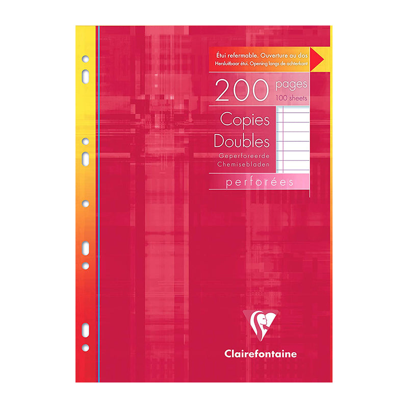 CLAIREFONTAINE Folder of 100 Punched Double Sheets A4 L+M Default Title