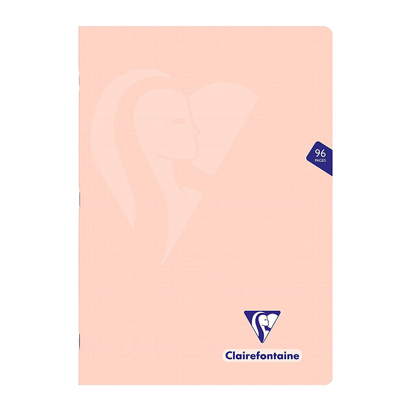 CLAIREFONTAINE Mimesys PP Pastel Notebook A4 96s 5x5 Sq Coral Default Title
