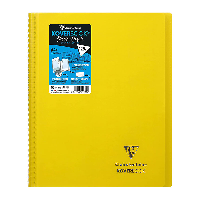CLAIREFONTAINE Koverbook PP WB Sketchbk 125g A4+ 100s Yellow Default Title