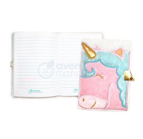 AVENUE MANDARINE Plush Diary 12.5x17cm Unicorn Default Title