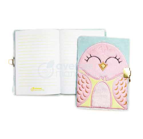 AVENUE MANDARINE Plush Diary 12.5x17cm Bird Default Title