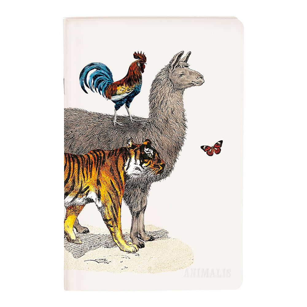 CLAIREFONTAINE Animalis Stapled Notebook 11x17cm 48s Lined Assorted