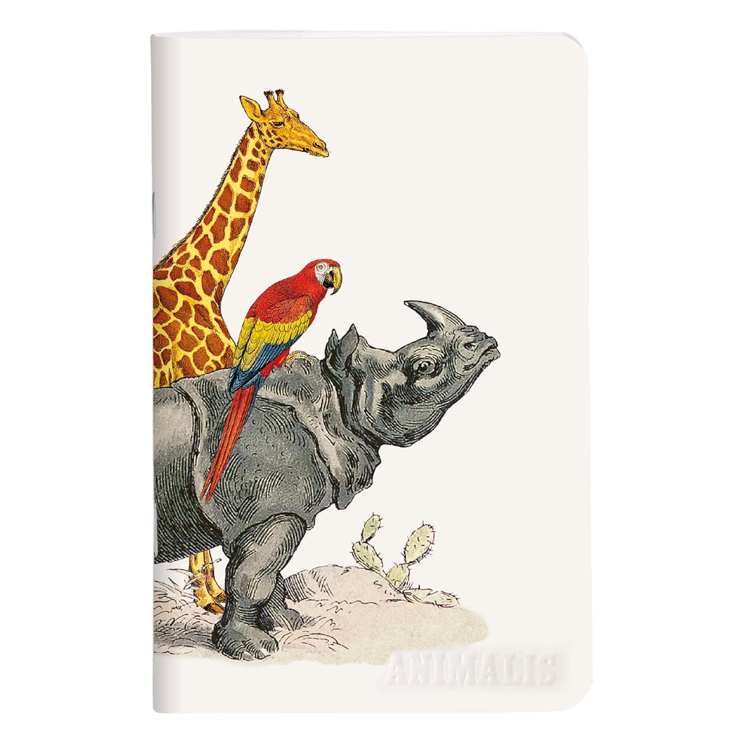 CLAIREFONTAINE Animalis Stapled Notebook 7.5x12cm 48s Plain Assorted