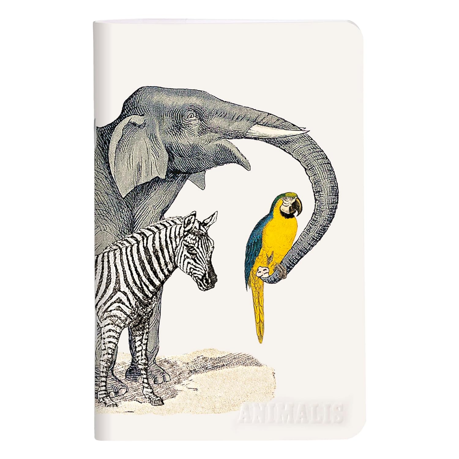 CLAIREFONTAINE Animalis Stapled Notebook 7.5x12cm 48s Plain Elephan