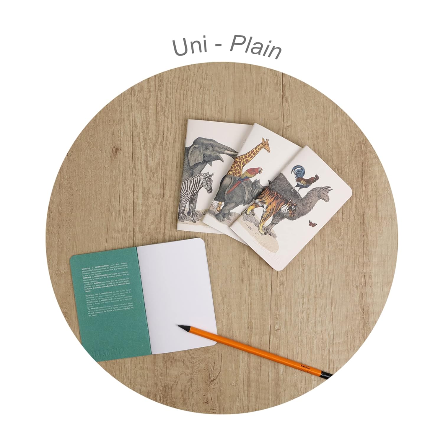 CLAIREFONTAINE Animalis Stapled Notebook 7.5x12cm 48s Plain Deer