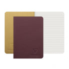 CLAIREFONTAINE Ingres Stapled Notebook A6 Lined 48s Intensive Lilac/Yellow