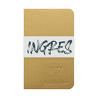 CLAIREFONTAINE Ingres Stapled Notebook 7.5x12cm Lined 24s Yellow/Sea Green