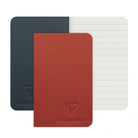 CLAIREFONTAINE Ingres Stapled Notebook 7.5x12cm Lined 24s Red/Dark Blue