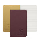 CLAIREFONTAINE Ingres Stapled Notebook 7.5x12cm Lined 24s Intensive Lilac/Yellow