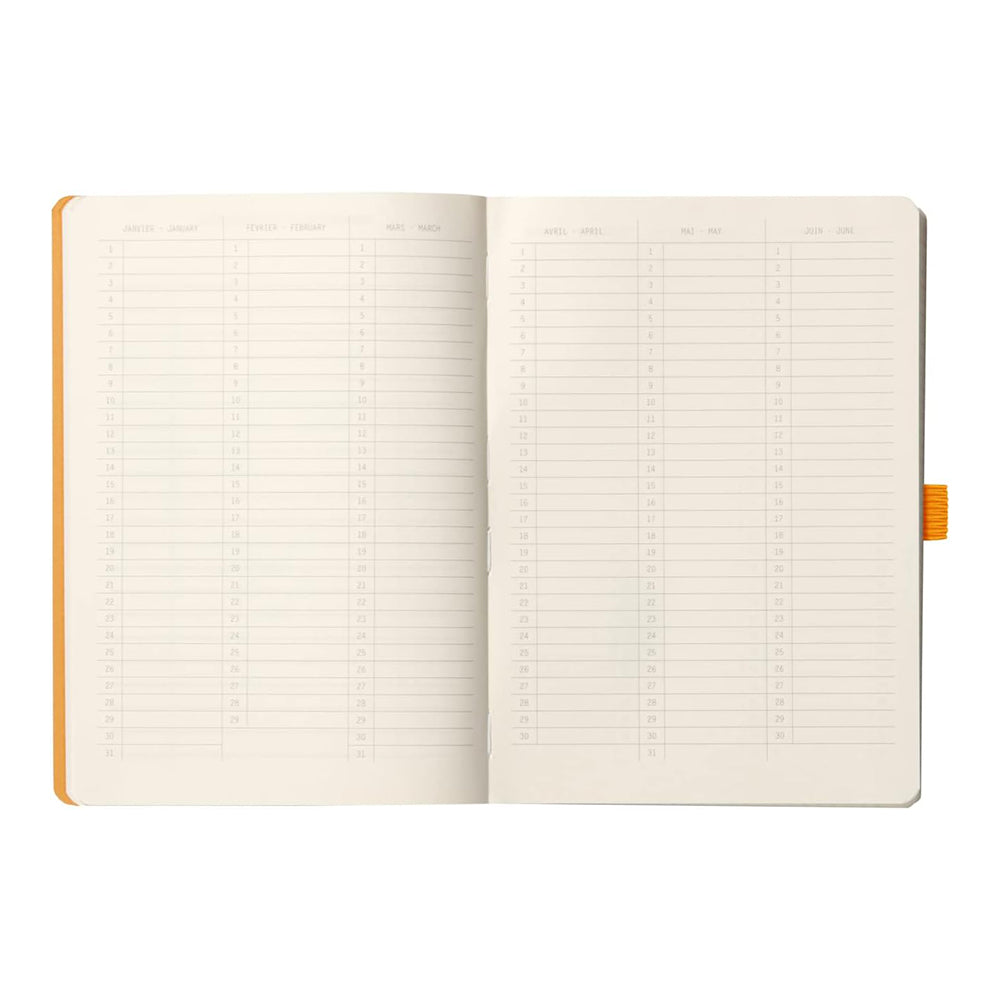 RHODIArama Goalbook A5 Ivory Dot Soft Celadon