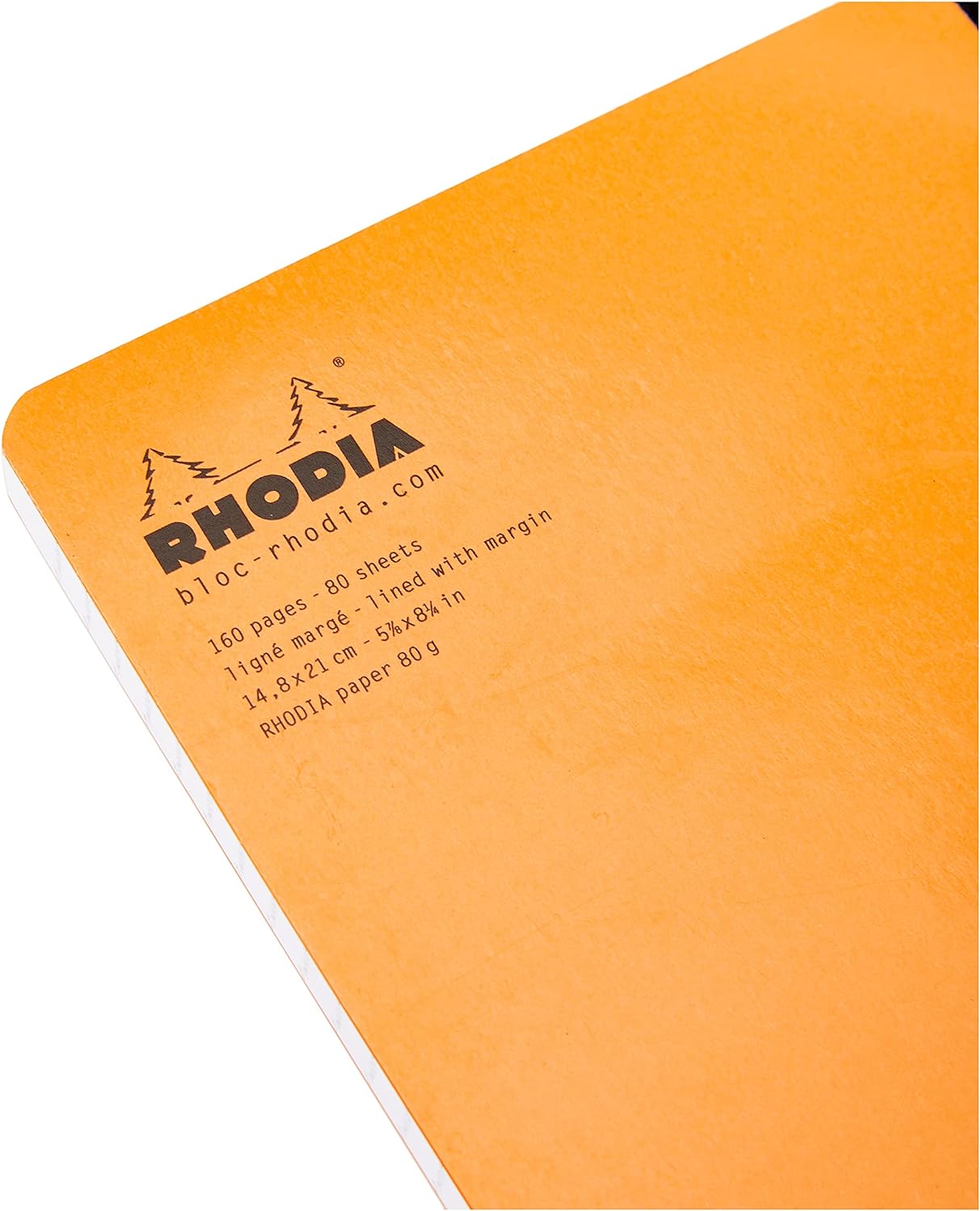 RHODIA Composition Book A5 148x210mm Lined+Margin Orange