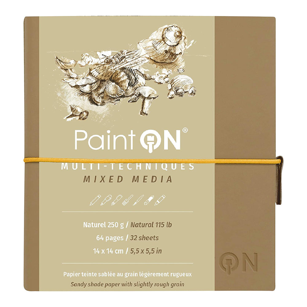 CLAIREFONTAINE Paint ON Sewn Pad 14x14cm 250g Natural