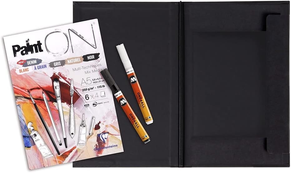 CLAIREFONTAINE Competence Acryl Set A5 Pad+Portfolio 16.5x26cm