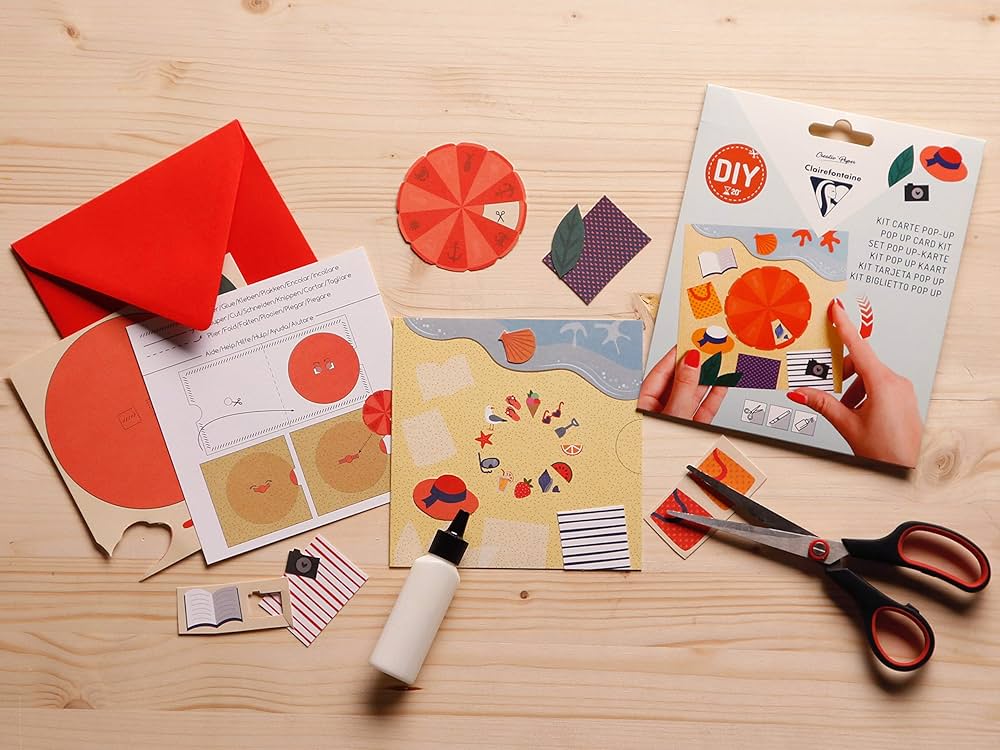 CLAIREFONTAINE Pop-Up Card Kits 140x140mm Sunny Holidays