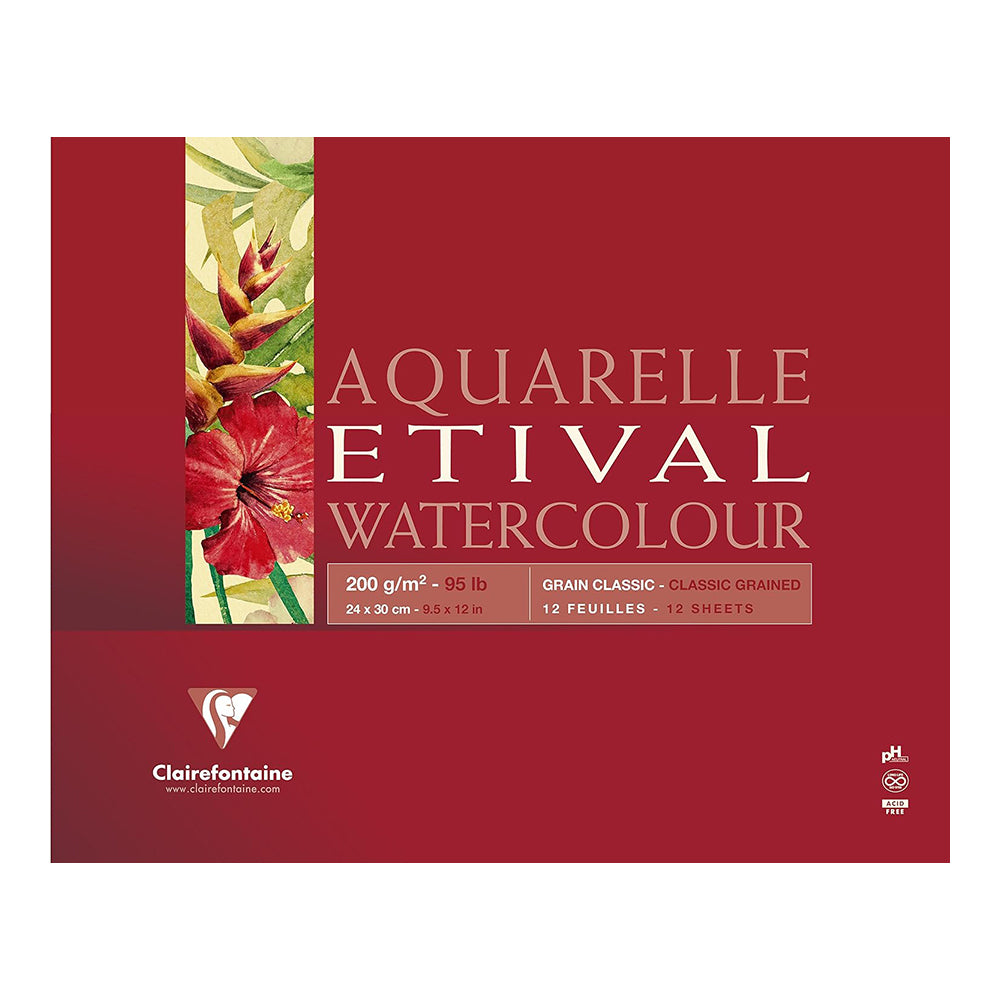 CLAIREFONTAINE Etival 4 Sides Classic Grain 200g 30x40cm 10s