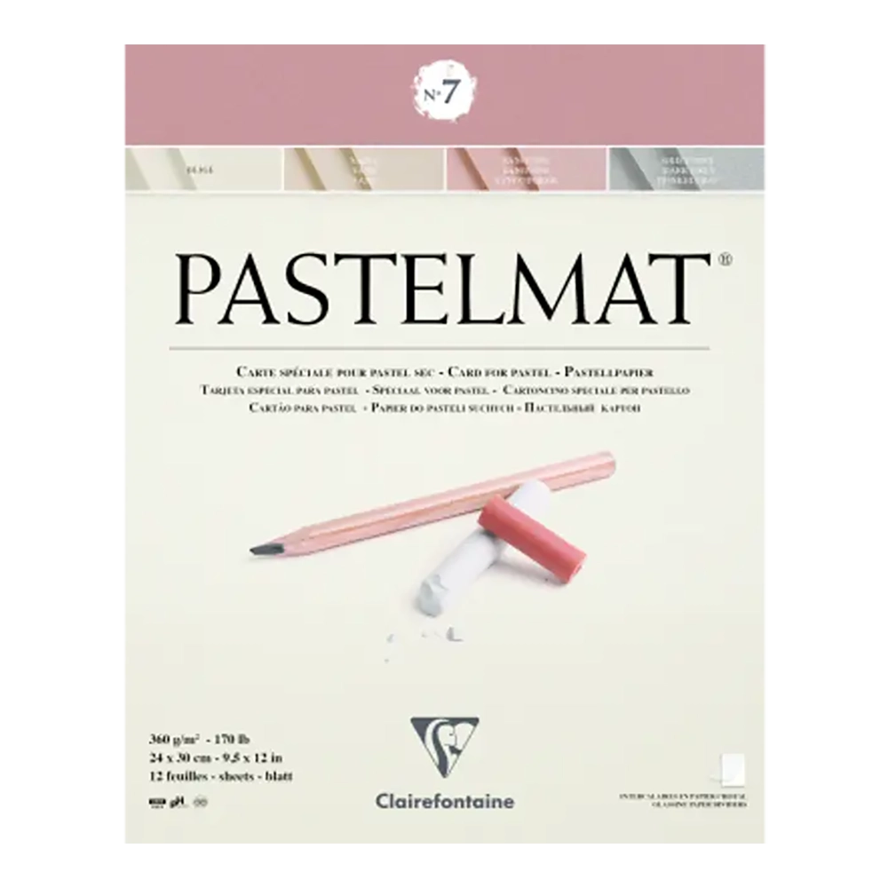 CLAIREFONTAINE Pastelmat Pad 360g 24x30cm 12s No.7 4 Shades