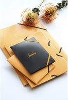 RHODIA 3-Flap Elasticated Folder 12x16cm Orange