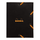 RHODIA 3-Flap Elasticated Folder 12x16cm Black