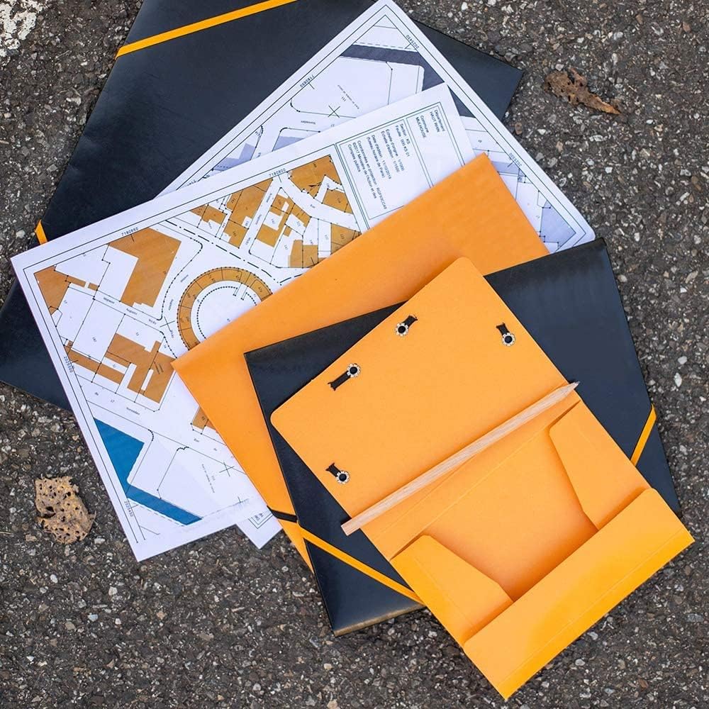 RHODIA 3-Flap Elasticated Folder 24x19cm Orange
