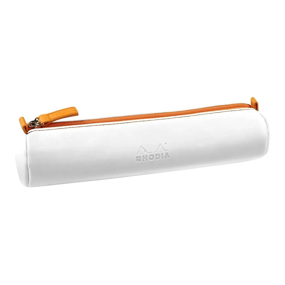 RHODIArama Round Pencil Case 21.5x5cm White