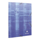 CLAIREFONTAINE Elastic Folder 3 Carton Flaps 24x32cm Blue