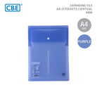 CBE 4406 Expanding File 8 Pockets A4 Purple