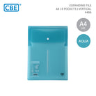 CBE 4406 Expanding File 8 Pockets A4 Aqua