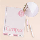 KOKUYO Campus Loose Leaf B5 26h 30s 5mm Grid Pink Default Title