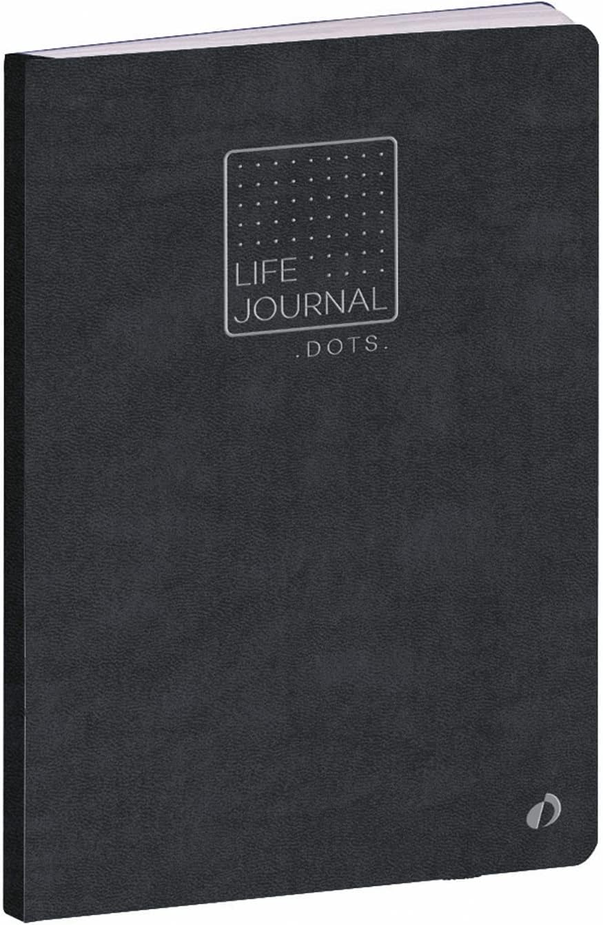 QUO VADIS Life Journal Notebook Dots L 15x21cm Black Default Title