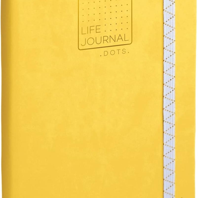 QUO VADIS Life Journal Dots L 15x21cm Yellow Default Title