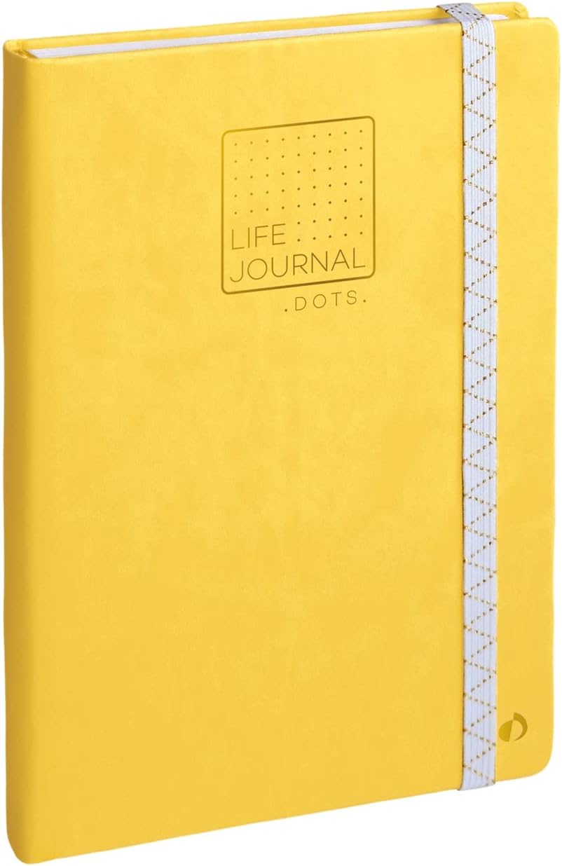 QUO VADIS Life Journal Dots L 15x21cm Yellow Default Title