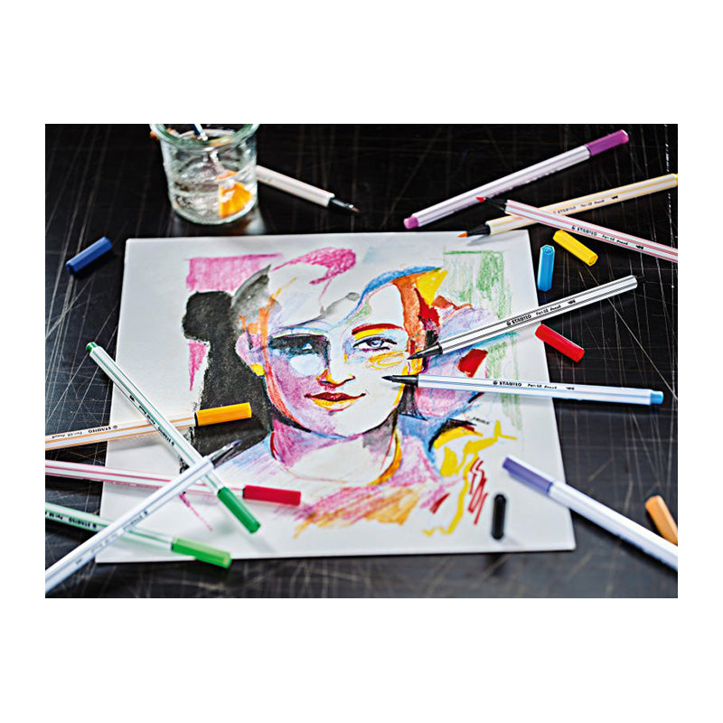 STABILO Pen 68 Brush ARTY Wallet of 12