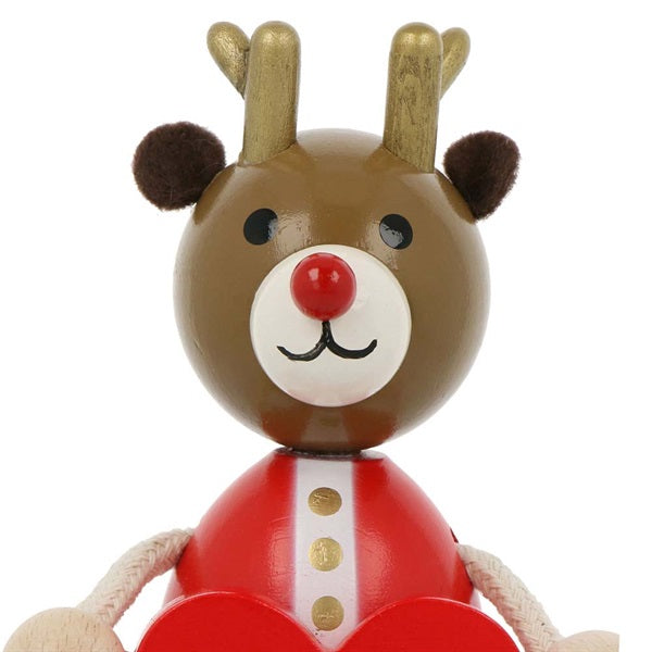 MARK'S Hracky Xmas Wooden Doll Heart Reindeer 1232570