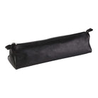 CLAIREFONTAINE Black Leather Pencil Case Trapezoid 21x6x6cm